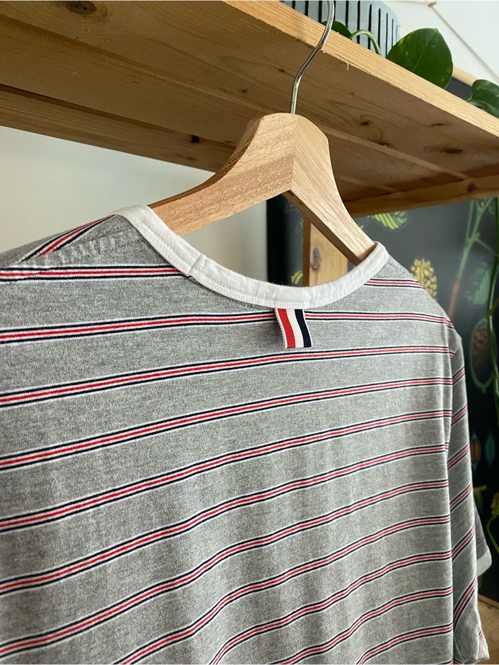 Thom Browne Striped Cotton-Jersey T-Shirt Gray Small - Picture 11 of 16